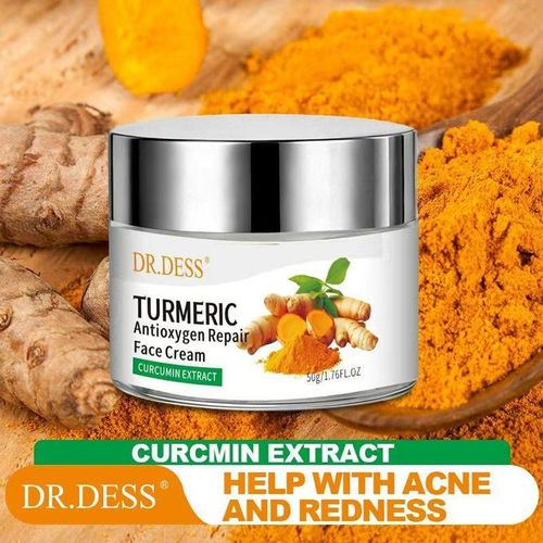 DR.DESS Turmeric Face Cream, Anti Oxidation Turmeric Cream For Deep Moisturizing skin Prevents Acnes, Oil Control and Soothing, skin Repair