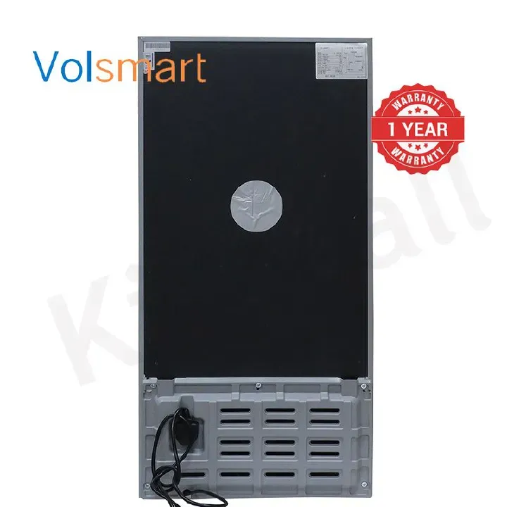 Volsmart VL-BCD108 Compact Double-Door Refrigerator, 108L with Lock silver 108L