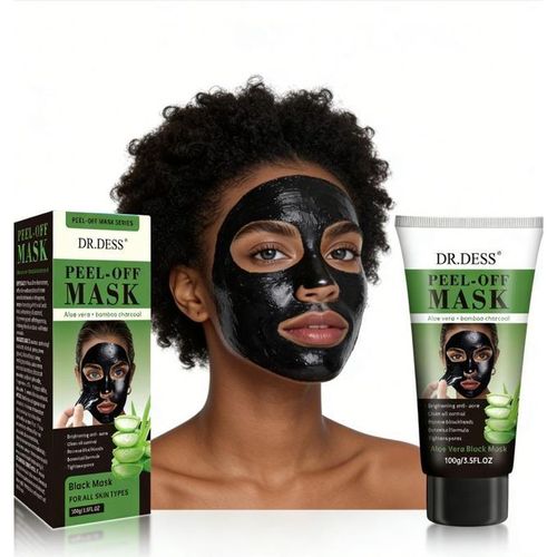 DR.DESS Aloe Vera Bamboo Charcoal Peel Off Mask Removes Blackhead Oil Control Tighten Pores 100g