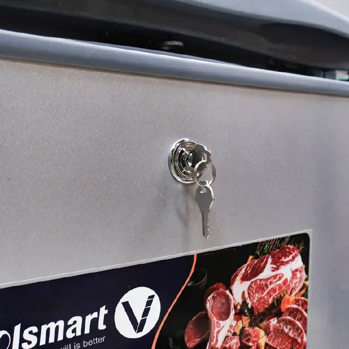 Volsmart VL-BCD108 Compact Double-Door Refrigerator, 108L with Lock silver 108L