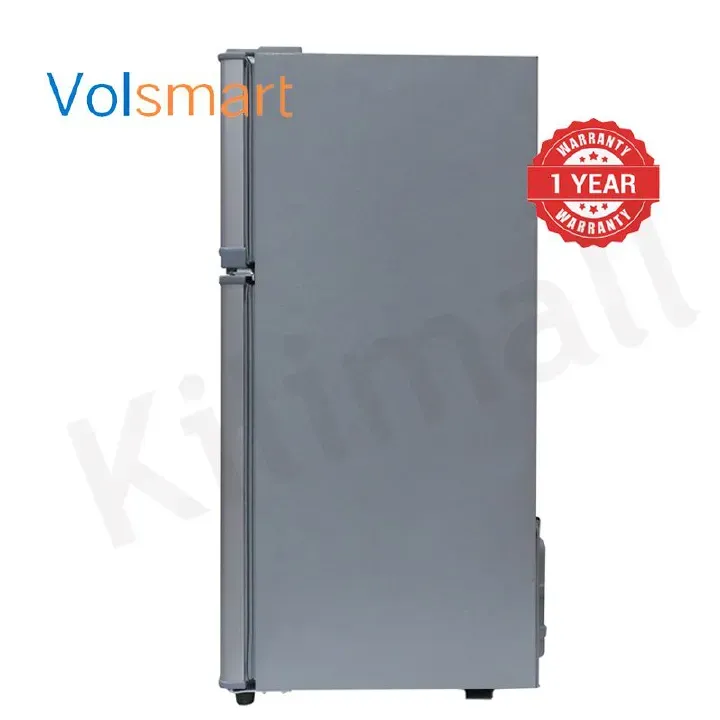 Volsmart VL-BCD108 Compact Double-Door Refrigerator, 108L with Lock silver 108L
