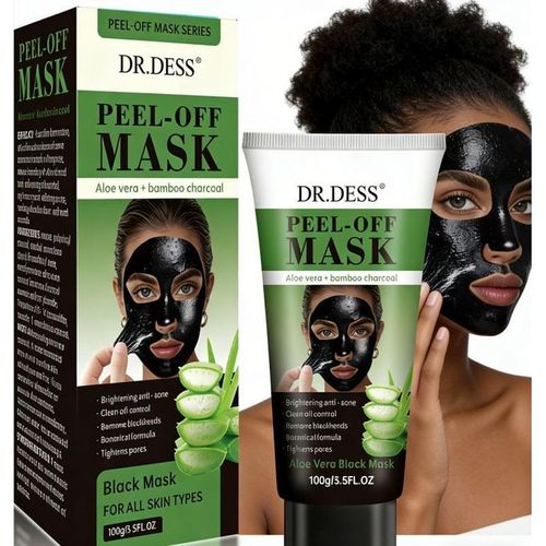 DR.DESS Aloe Vera Bamboo Charcoal Peel Off Mask Removes Blackhead Oil Control Tighten Pores 100g