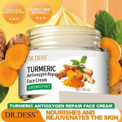 DR.DESS Turmeric Face Cream, Anti Oxidation Turmeric Cream For Deep Moisturizing skin Prevents Acnes, Oil Control and Soothing, skin Repair