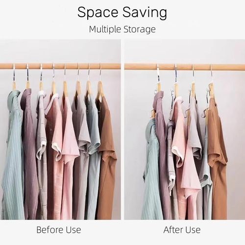 (50pcs 1set) hanger hooks for clothing storage, saving space and organizing, hanger accessories.