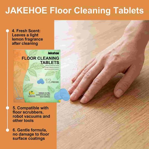(12 pieces per bag)Floor Cleaning Tablets: Effervescent Tablets for Cleaning Tiles, Removing Stains, Eliminating Odors, and Restoring Shine
