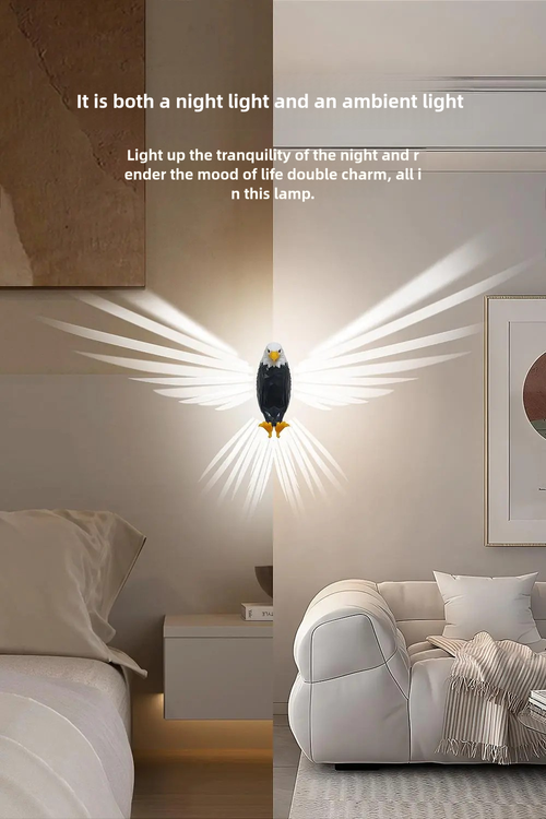 Rechargeable Ultra Long Lighting Wall Lamp Eagle Wall Light New Projection Remote Control Magnetic Creative Lights
