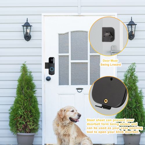 Doorbell bracket Anti-theft no-punch fixed door clip metal bracket