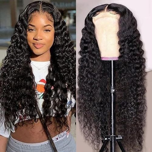 wigs for women center parted corn permed curly long curly hair front lace chemical fiber full headgear