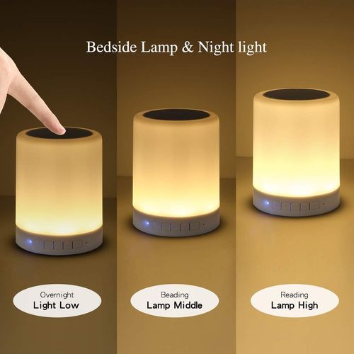 Night Light Bluetooth Speaker, Portable Wireless Bluetooth Speakers, Touch Control Bedside Table Light, Outdoor Speakers Bluetooth, Best Gifts for Girl, Boy, Baby
