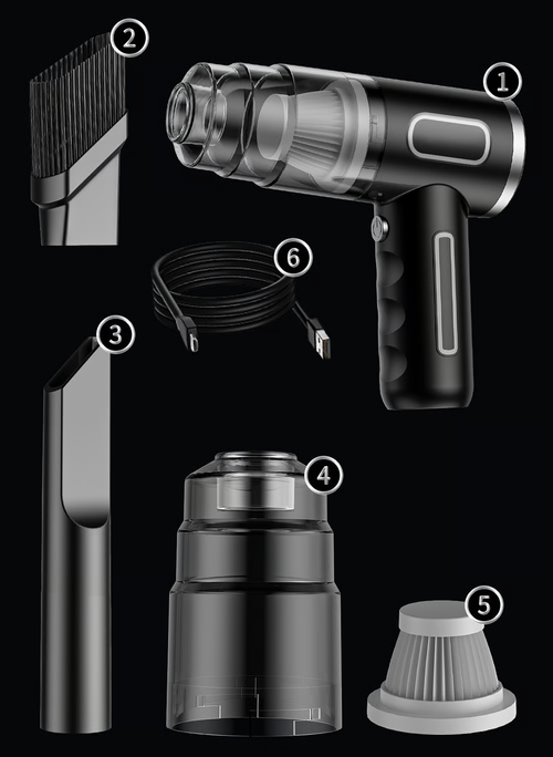 😍（Send 4 filter cartridges）Wireless Handheld Car Vacuum Cleaner💨