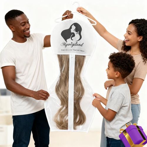 🔥Buy 1 get 2 free🔥New Design Hourglass-Shaped Wig Storage Bag with Hanger👨‍👩‍👧‍👦