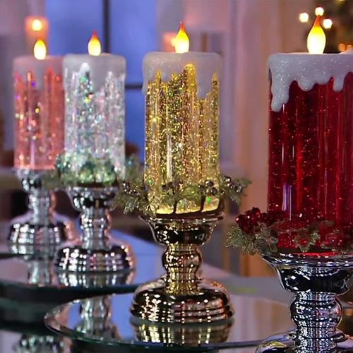 Winter Sale 49%OFF🎄LED Christmas Swirling Water Candles