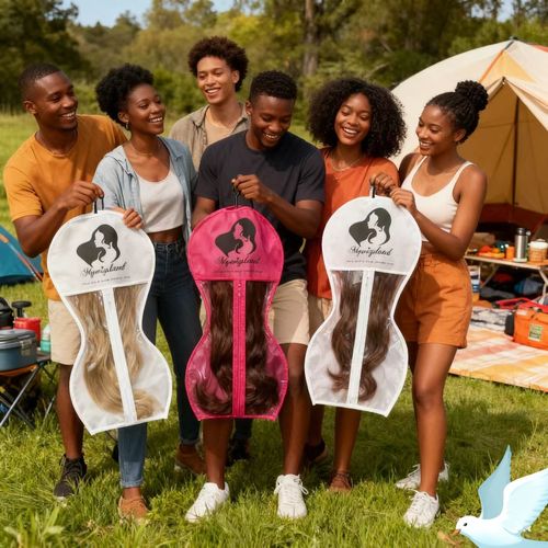 🔥Buy 1 get 2 free🔥New Design Hourglass-Shaped Wig Storage Bag with Hanger👨‍👩‍👧‍👦