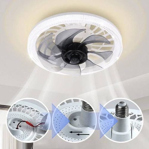 2 em 1 ventilador lâmpada