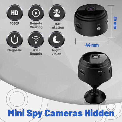 Monitoramento oculto. Mini câmeras sem fio WiFi, com gravador de vídeo interno