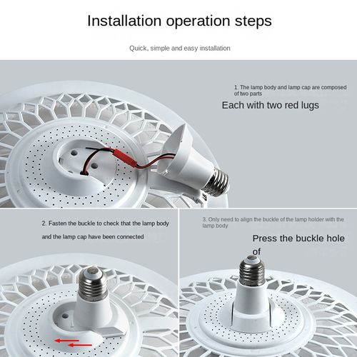 2 em 1 ventilador lâmpada