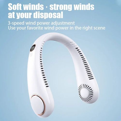 USB-powered digital display neck fan