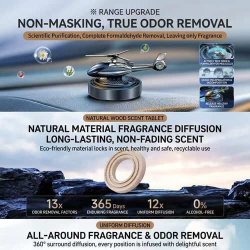 Solar Rotating Car Air Freshener