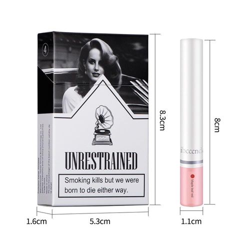 Lakerain Creative Cigarette Lipstick Set Matte Long Lasting Waterproof Lip Stick Tube Nude RedVelvet LipTint Makeup 4 Colors