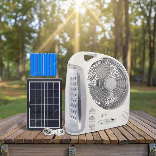 High Quality and Energy Saving Table Fan With Led Light Rechargeable Table Fan Portable Solar 8 Inch Table Fan