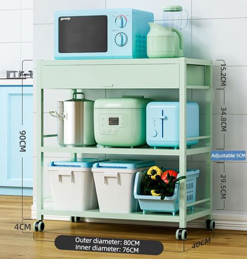 Kitchen drawers Organizer Shelf multifunctional multilayer microwave oven pot kitchenware sideboards movable storage rack