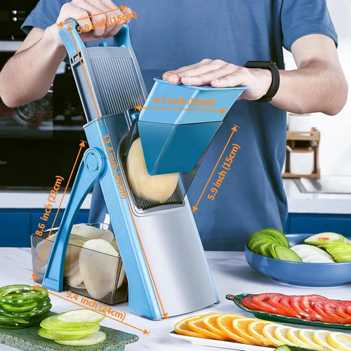 Multi-Functional Vegetable Chopper: Grater, Shredder, Slicer – Kitchen Essential, Time-Saving Kitchen Gadget Machine