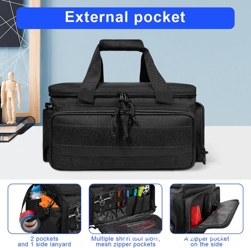 Custom Professional Tear Resistant Nylon Waterproof Electrician Tool Bag Portable Hardware Tool Storage Bag for Electricians