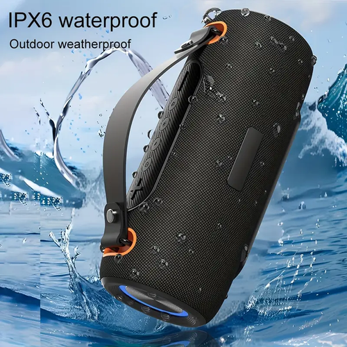30W Portable Bluetooth Speaker with Hand Strap Colorful RGB Light Heavy Bass Sound TWS Stereo Speaker for Outdoor Use