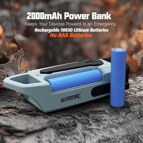 Emergency Radio, 2000 mAh Battery Crank Radio Solar Charger Power Bank USB AM FM Radio with SOS Alarm Torch, 3-Way Charging Emergency Radios, Indoor Outdoor...