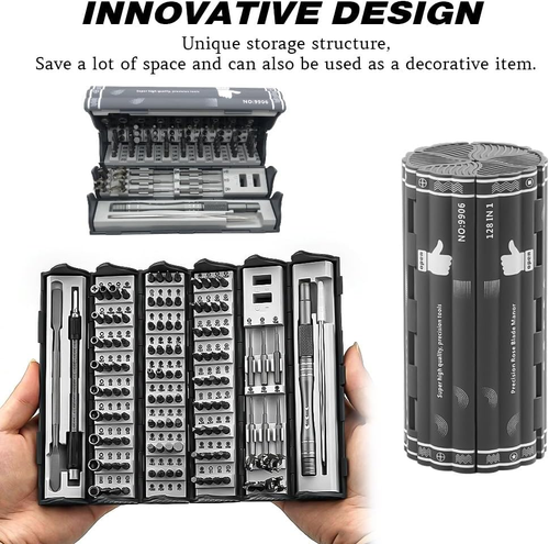 128 in 1 Precision Screwdriver Set, Electronics Precision Repair Tool Kit for Phone Watch Laptop PC Game Console, Multi-Bits Screw Driver Kits, Home Repair...