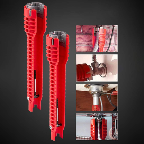 Multifunction 14 In 1 Repair Plumbing Tool Anti-slip Plumber Key Flume Sink Wrench Tools Plumbing Pipe Wrench Bathroom Tool Sets