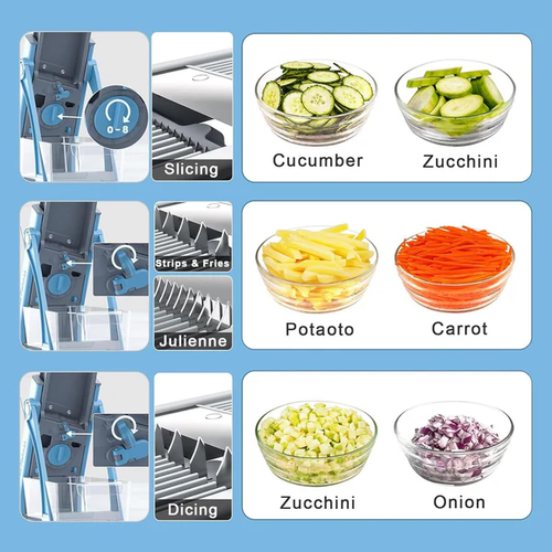 Multi-Functional Vegetable Chopper: Grater, Shredder, Slicer – Kitchen Essential, Time-Saving Kitchen Gadget Machine