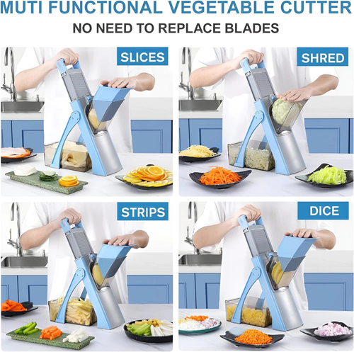 Multi-Functional Vegetable Chopper: Grater, Shredder, Slicer – Kitchen Essential, Time-Saving Kitchen Gadget Machine