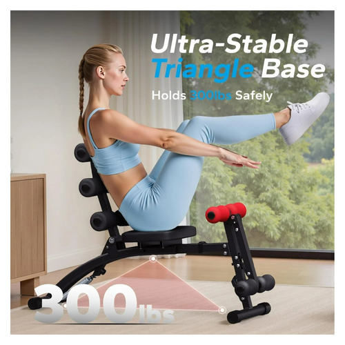 MERACH Ab Machine, Multi-Functional Adjustable Ab Trainer, Ab Workout Bench for Home Gym, Sit Up Machine for Abdominal, Exercise Chair for Full Body Workout