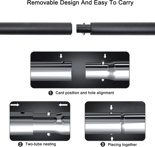 MODEREVE 60-120LBS Pilates Bar Kit with Resistance Bands, Home Squat Bar for Men & Women All-in-one Gym Workout for Full Body Fitness with Portable Bag...