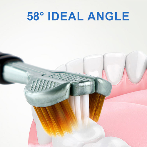 Three-sided toothbrush - full coverage of teeth