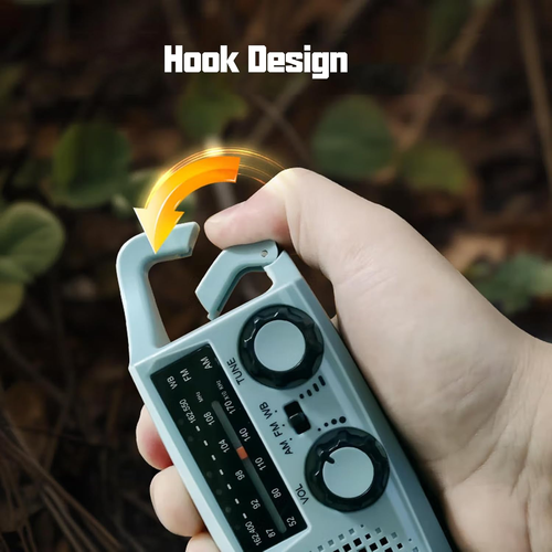 Emergency Radio, 2000 mAh Battery Crank Radio Solar Charger Power Bank USB AM FM Radio with SOS Alarm Torch, 3-Way Charging Emergency Radios, Indoor Outdoor...