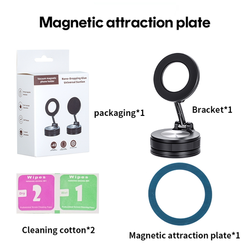 acuum Suction Magnetic Mount: 360° Rotatable Car Navigation & Desktop Center Console Magnetic Phone Holder