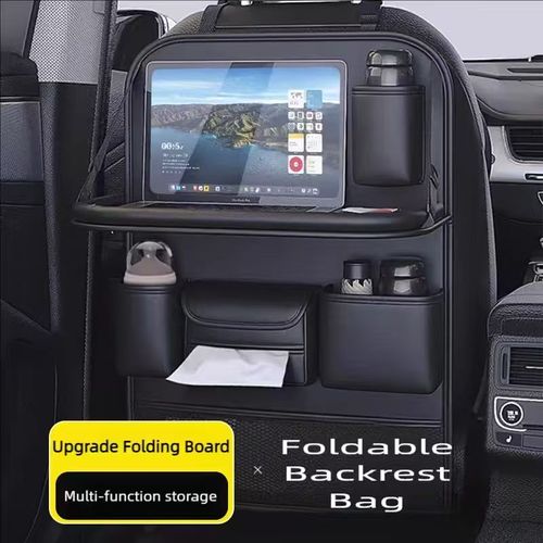 Popular Items Car Seat Back Pocket, Rear Seat Storage, Stain Proof, Car Storage Pocket, Seat Back Pocket, Premium Waterproof PU Leather Car Seat Back Organizer（Black3）