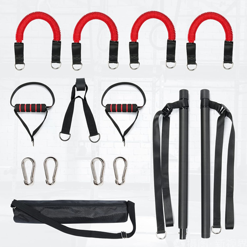 MODEREVE 60-120LBS Pilates Bar Kit with Resistance Bands, Home Squat Bar for Men & Women All-in-one Gym Workout for Full Body Fitness with Portable Bag...