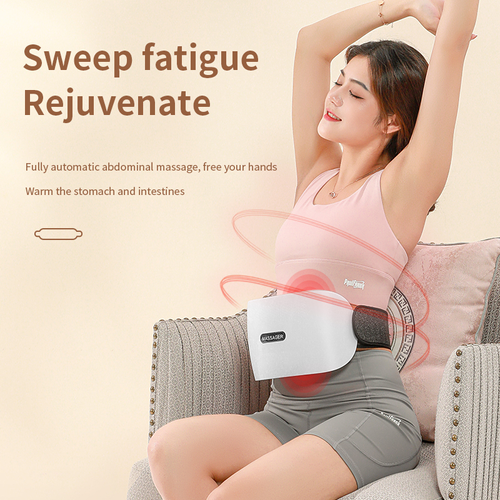 Electric Abdominal Massager, a Device for Belly Massage, with Hot Stone Therapy for Abdominal Kneading, Rechargeable And Portable, Perfect for Relieving Discomfort in The Stomach, an Essential for Working Women, a Great Health Gift for Family And Friends.
