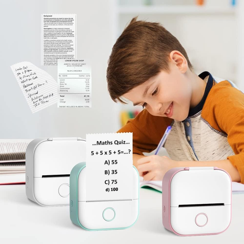 soputry Mini Pocket Printer, 2025 New Inkless Sticky Note Printer Bluetooth Sticker Printer, Portable Photo Printer Pocket Thermal Printer for DIY Scrapbook (Green)