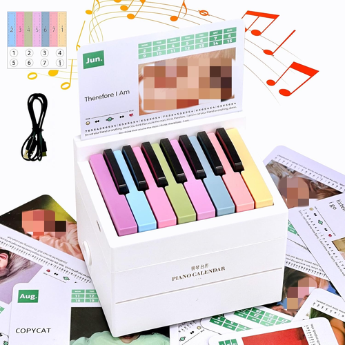 Piano Calendar 2025 Desk Calendar, Playable Piano Desk Calendar 2025, Swift Mini Piano Calendar With 52 Weeks of Music Sheets, Mini Piano Calendar 27 Cards...