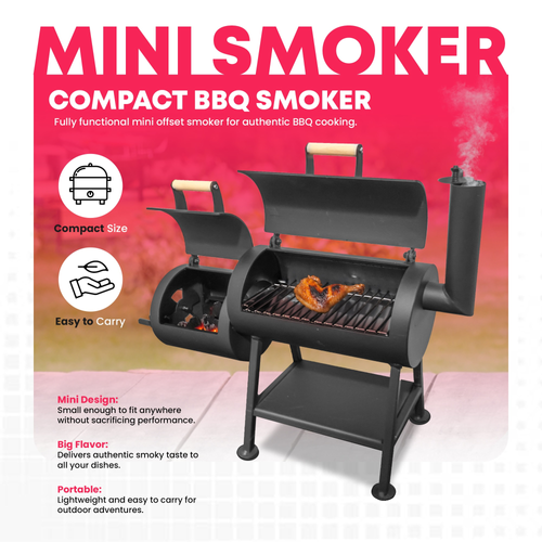 Charcoal BBQ Grill BBQ Charcoal Grill Compact Grilling Rack For Balcony Cooking RV Travel Tabletop Camping Trips Meat Hot Dogs