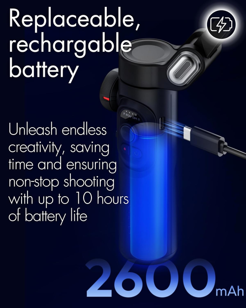 AOCHUAN Smart XE Smartphone Gimbal Stabilizer - Foldable 3-axis gimbal with focus wheel for iPhone Samsung & Android - Increase your TikTok, YouTube and Vlogging Content