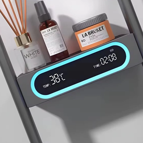 Smart New Temperature-Controlled Digital Display Shower Head Set – Thermostatic Home Shower System with Storage Shelf