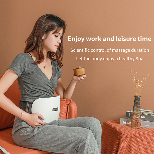 Electric Abdominal Massager, a Device for Belly Massage, with Hot Stone Therapy for Abdominal Kneading, Rechargeable And Portable, Perfect for Relieving Discomfort in The Stomach, an Essential for Working Women, a Great Health Gift for Family And Friends.