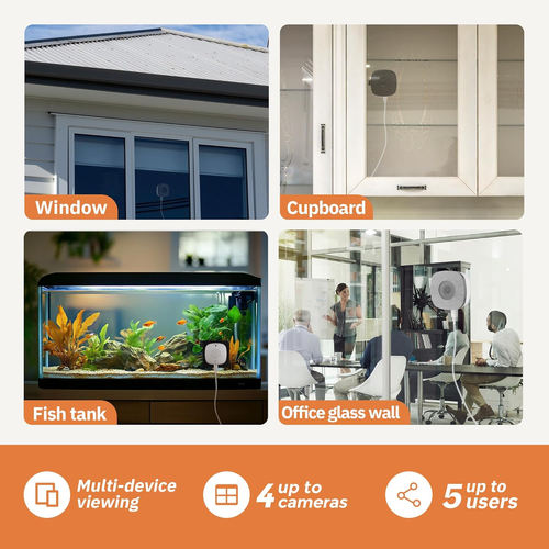 3MP 2K Window Camera,2.4GHz & 5GHz WiFi Indoor Cameras for Home Security with ChroMax Al Color Night Vision,Person & Motion Detection,24 7 Recording,Easy & Quick Install