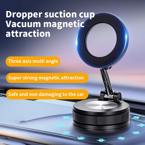 acuum Suction Magnetic Mount: 360° Rotatable Car Navigation & Desktop Center Console Magnetic Phone Holder