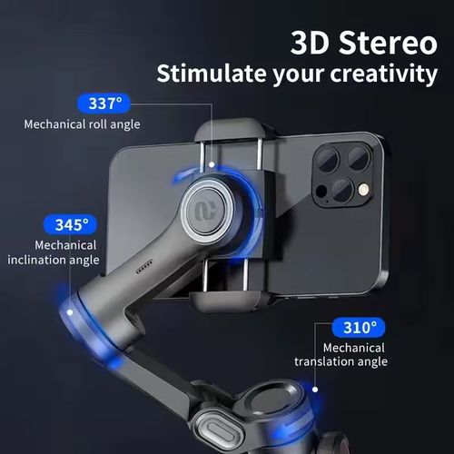 AOCHUAN Smart XE Smartphone Gimbal Stabilizer - Foldable 3-axis gimbal with focus wheel for iPhone Samsung & Android - Increase your TikTok, YouTube and Vlogging Content